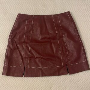 High waisted mini skirt